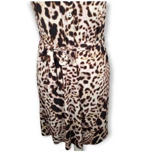 LEVEL EIGHT BROWN, CREAM, & BLACK LEOPARD PRINT  DRESS SZ.S EUC.  GORGEOUS DRESS - Picture 3 of 5